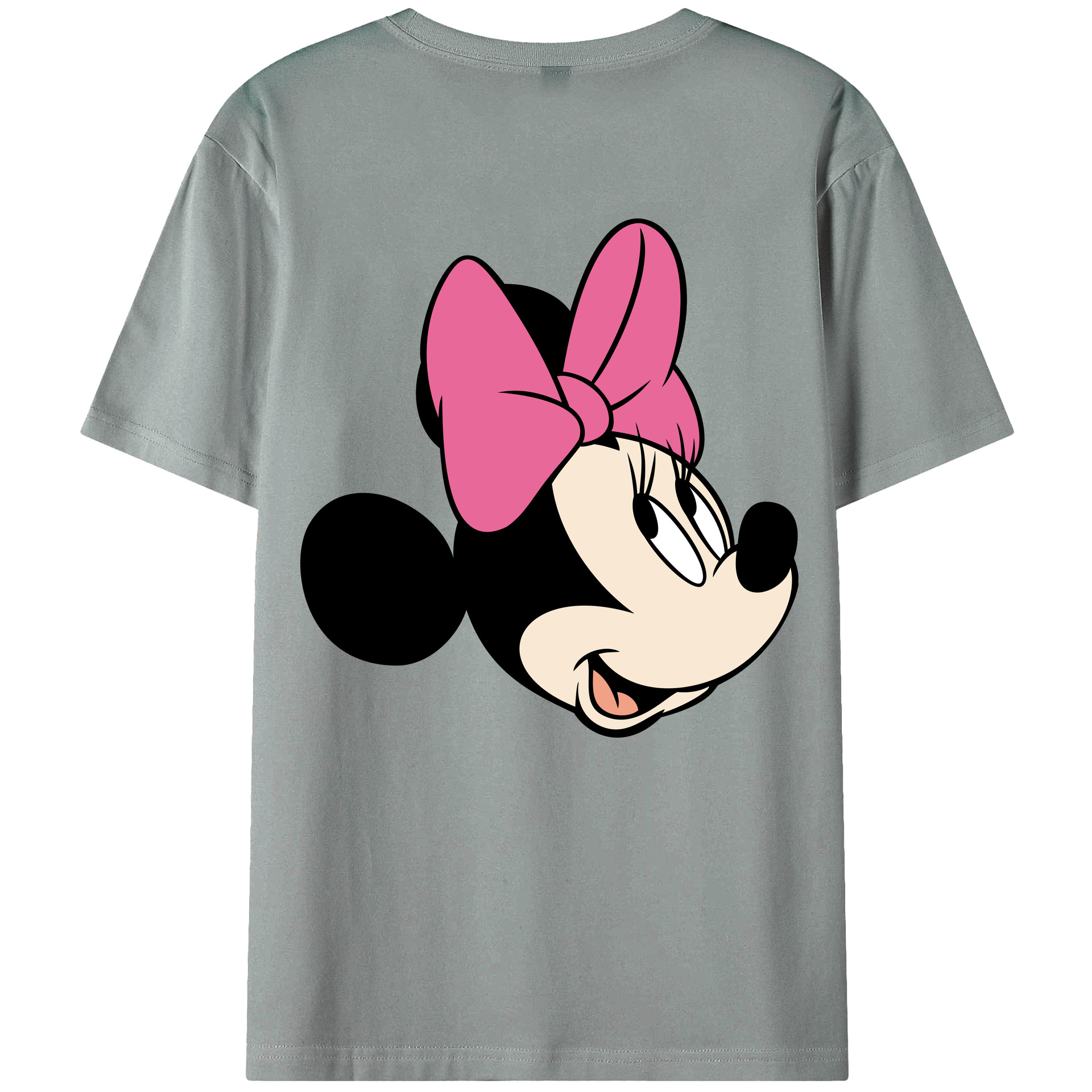 ミッキーマウス Mickey Mouse 綿100％ メンズ半袖Tシャツ（バックプリント） 通気性